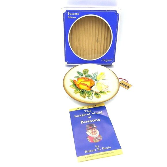 The Imagical World of Bossons Handpainted Artwork Winter Plate Tags England Made - Picture 1 of 8